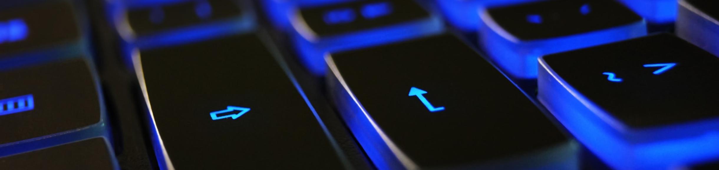 Computer keyboard dark blue, free stock image