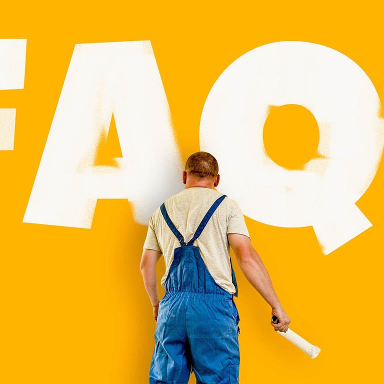Frequently Asked Questions painted, yellow / pixabay.com